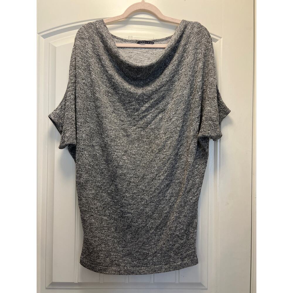 Velvet Women’s Short Sleeve‎ Sparkle Lightweight Pullover Sweater Size M Gray